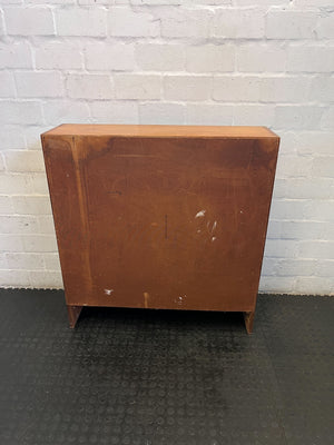 Vintage Wooden Display Cabinet with Glass Doors