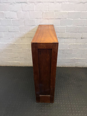 Vintage Wooden Display Cabinet with Glass Doors