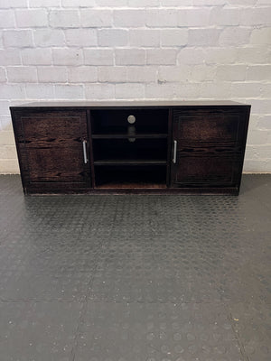 Stylish Dark Wood TV Unit with Ample Storage