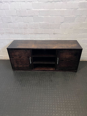 Stylish Dark Wood TV Unit with Ample Storage