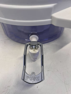 Convenient White & Purple Gravity Water Dispenser