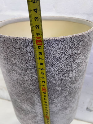 Stylish Grey Textured Table Lamp with Chrome Base