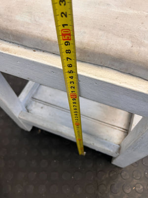 Rustic Shabby Chic Wooden Accent Chair with Shelf