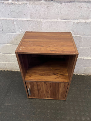 Versatile Wood-Grain Storage Cabinet with Door