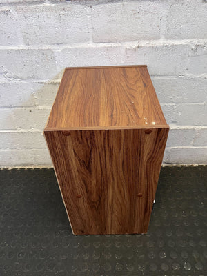 Versatile Wood-Grain Storage Cabinet with Door