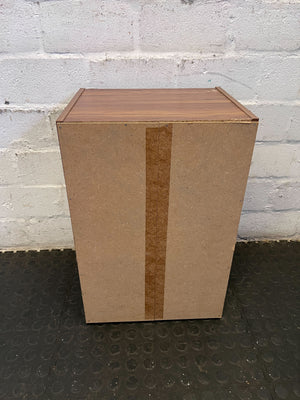 Versatile Wood-Grain Storage Cabinet with Door