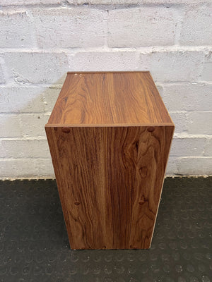 Versatile Wood-Grain Storage Cabinet with Door