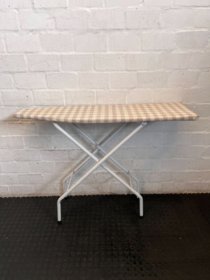 Foldable Gingham Ironing Board - Classic & Compact Laundry Essential