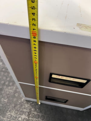 Compact Beige Metal Filing Cabinet with 2 Drawers β Minor Signs of Use - REDUCED