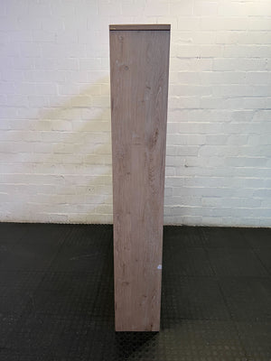 Modern Asymmetrical Light Wood Bookcase Display Unit