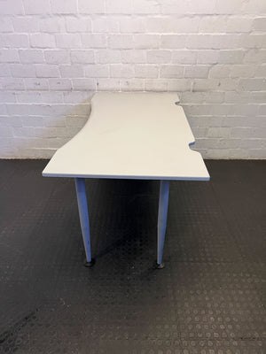 Modern Grey Office Desk with Drawer - Minor Wear - REDUCED