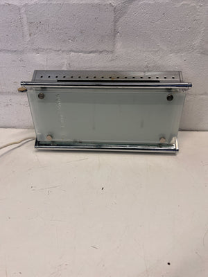 Stylish Silver Glass Electric Toaster with Minor Scratches