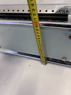 Stylish Silver Glass Electric Toaster with Minor Scratches