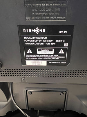 32-inch LED TV - Slim Black Design with Minor Scratches