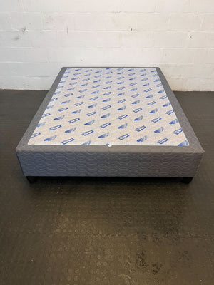 Comfortable Gray Fabric Double Bed Frame - Minor Wear