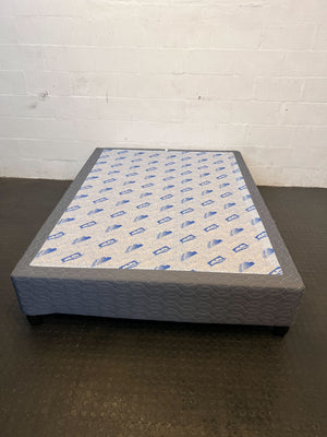 Comfortable Gray Fabric Double Bed Frame - Minor Wear