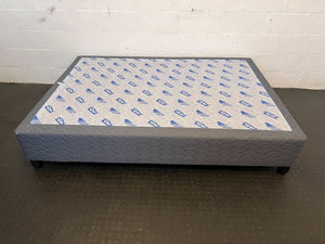 Comfortable Gray Fabric Double Bed Frame - Minor Wear