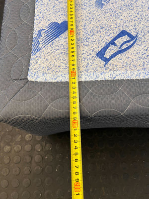 Comfortable Gray Fabric Double Bed Frame - Minor Wear