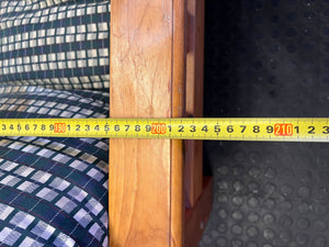 Versatile Pine Futon Sofa Bed with Patterned Cushion