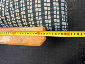 Versatile Pine Futon Sofa Bed with Patterned Cushion