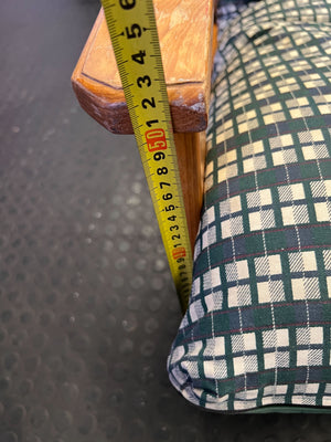 Versatile Pine Futon Sofa Bed with Patterned Cushion