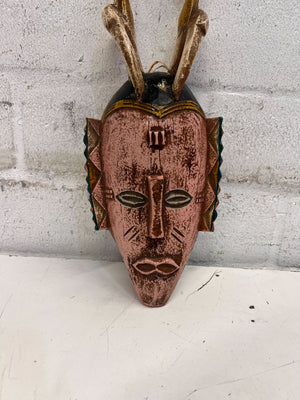 Handcrafted African Mask Décor - Unique Vintage Wooden Art Piece
