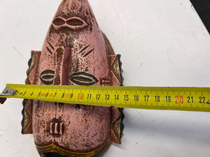 Handcrafted African Mask Décor - Unique Vintage Wooden Art Piece