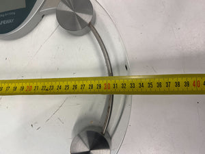 Stylish Digital Glass Bathroom Scale with Stainless Steel Accents