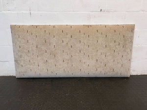 Elegant Cream Velvet Headboard with Subtle Pattern β Minor Wear