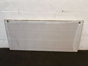 Elegant Cream Velvet Headboard with Subtle Pattern β Minor Wear