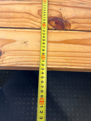 Versatile Rustic Wood Top Table with Painted Base