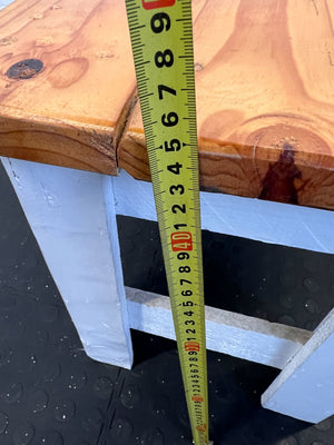 Rustic Two-Tone Wooden Bench - Versatile Seating