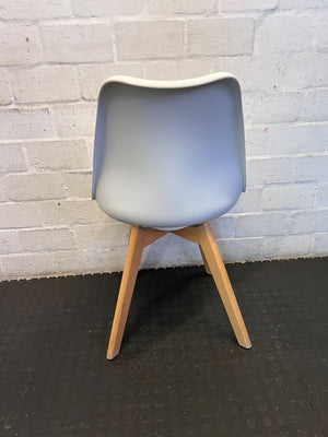 Modern White & Wood Padded Dining Chair ✨