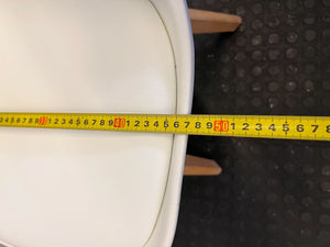 Modern White & Wood Padded Dining Chair ✨