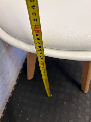 Modern White & Wood Padded Dining Chair ✨