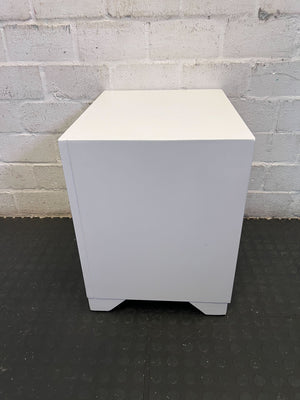 Sleek White 2-Drawer Bedside Table ✨