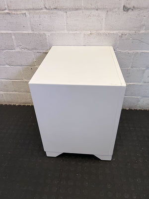 Sleek White 2-Drawer Bedside Table ✨