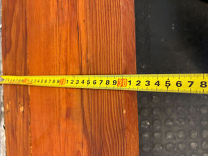 Rustic Pine Folding Wall Shelf with Metal Brackets 30cm by 2m