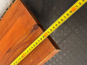 Rustic Pine Folding Wall Shelf with Metal Brackets 30cm by 2m