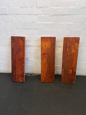 Rustic Pine Wall Shelf with Metal Brackets 1m by 30 cm