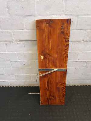 Rustic Pine Wall Shelf with Metal Brackets 1m by 30 cm
