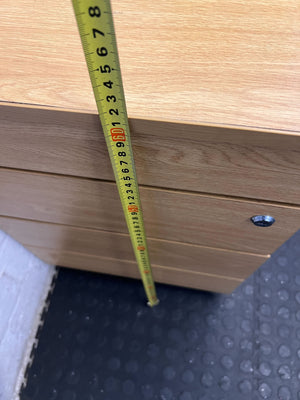 Light Wood Effect 4-Drawer Filing Cabinet with Lock - 2ndhandwarehouse.com