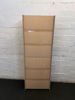 Versatile Dark Wood 5-Tier Bookshelf - 160 x 60 x 30