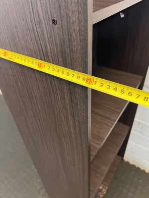 Versatile Dark Wood 5-Tier Bookshelf - 160 x 60 x 30