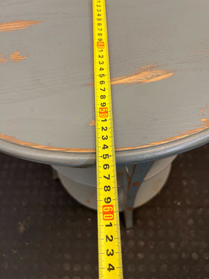 Charming Distressed Grey 3-Tier Round Side Table