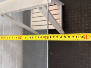 Chic Glass Top Desk with Trestle & Mobile Storage 170 x 80cm