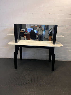 Stylish Black and White Console Table with Mirror β Great Condition! - REDUCED