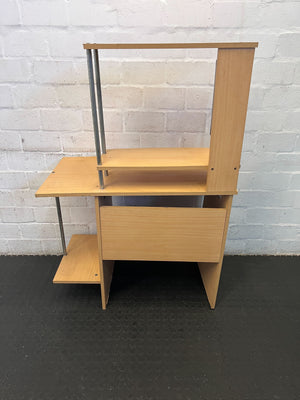 Modern Wooden Study Desk with Metal Frame β Minor Scratches - PRICE DROP