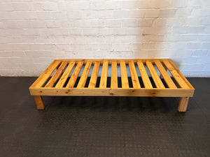 Sturdy Pine Wood Single Bed Frame - 2ndhandwarehouse.com