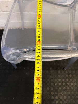 Stylish Transparent Acrylic Armchair with Minor Wear